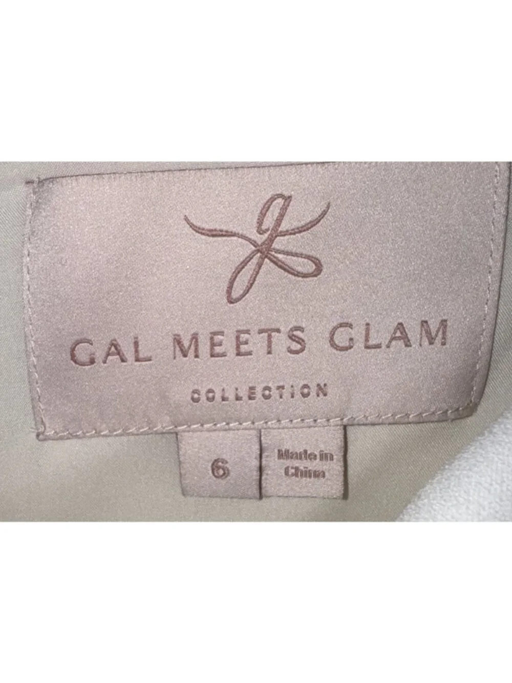 GAL MEETS GLAM Women’s Juliet Ruffled Hi Low Dress Ivory Size 6